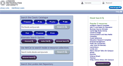 Desktop Screenshot of catalogue.londonmet.ac.uk
