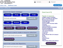 Tablet Screenshot of catalogue.londonmet.ac.uk